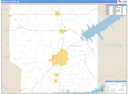 Panola County, MS Zip Code Wall Map