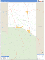 Perry County, MS Wall Map