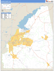 Rankin County, MS Wall Map