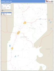 Sharkey County, MS Zip Code Wall Map