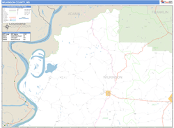 Wilkinson County, MS Zip Code Wall Map