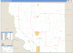 Andrew County, MO Wall Map