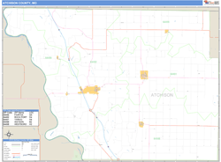 Atchison County, MO Zip Code Wall Map