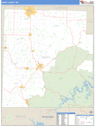 Barry County, MO Zip Code Wall Map