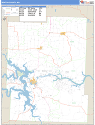 Benton County, MO Zip Code Wall Map