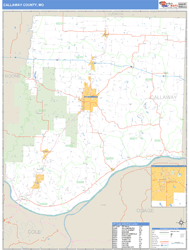 Callaway County, MO Zip Code Wall Map