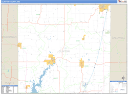 Clinton County, MO Wall Map