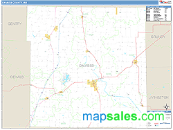 Daviess County, MO Zip Code Wall Map