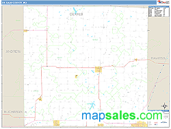 DeKalb County, MO Zip Code Wall Map