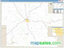 Dent County, MO Zip Code Wall Map