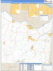 Franklin County, MO Zip Code Wall Map