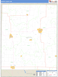 Gentry County, MO Zip Code Wall Map