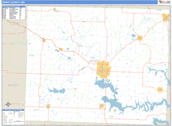 Henry County, MO Zip Code Wall Map