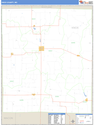 Knox County, MO Zip Code Wall Map