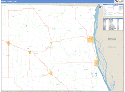 Lewis County, MO Zip Code Wall Map