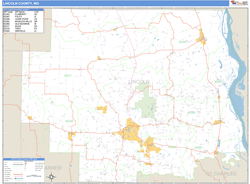 Lincoln County, MO Zip Code Wall Map