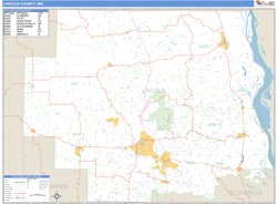 Lincoln County, MO Wall Map