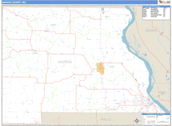 Marion County, MO Wall Map