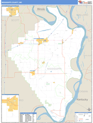 Mississippi County, MO Wall Map