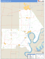 New Madrid County, MO Zip Code Wall Map