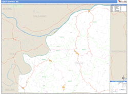Osage County, MO Zip Code Wall Map