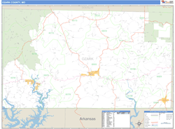 Ozark County, MO Zip Code Wall Map