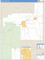 Phelps County, MO Zip Code Wall Map