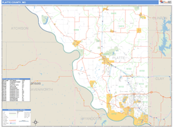 Platte County, MO Wall Map