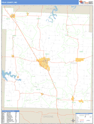 Polk County, MO Zip Code Wall Map