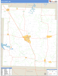 Polk County, MO Wall Map