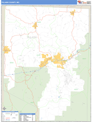 Pulaski County, MO Zip Code Wall Map