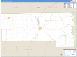 Putnam County, MO Zip Code Wall Map