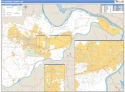 St. Charles County, MO Zip Code Wall Map