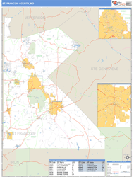 St. Francois County, MO Zip Code Wall Map