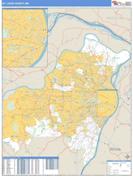 St. Louis County, MO Wall Map