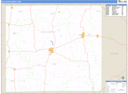 Sullivan County, MO Zip Code Wall Map