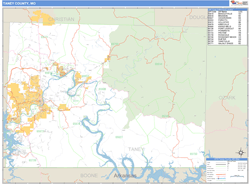 Taney County, MO Wall Map