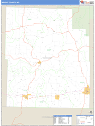 Wright County, MO Zip Code Wall Map