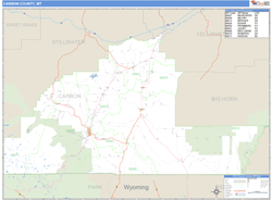 Carbon County, MT Zip Code Wall Map