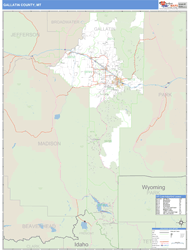 Gallatin County, MT Wall Map