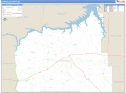 Garfield County, MT Wall Map