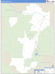 Granite County, MT Zip Code Wall Map