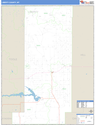 Liberty County, MT Zip Code Wall Map