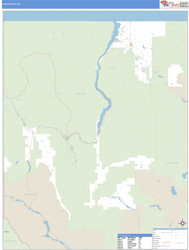 Lincoln County, MT Zip Code Wall Map