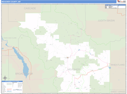 Meagher County, MT Zip Code Wall Map