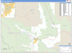 Missoula County, MT Wall Map