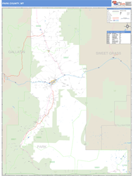 Park County, MT Wall Map