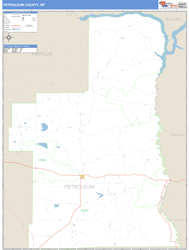 Petroleum County, MT Zip Code Wall Map