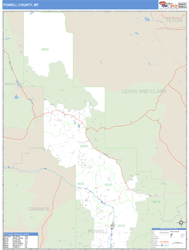Powell County, MT Zip Code Wall Map