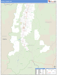 Ravalli County, MT Zip Code Wall Map